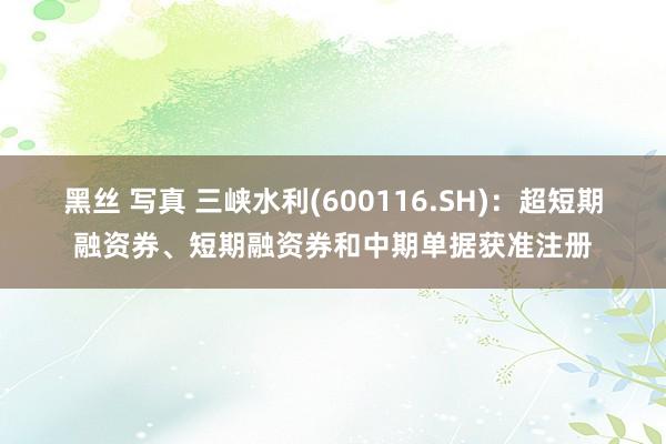 黑丝 写真 三峡水利(600116.SH)：超短期融资券、短期融资券和中期单据获准注册