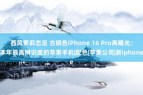 西风萝莉恋足 古铜色iPhone 16 Pro再曝光：本年最高辨识度的苹果手机|配色|苹果公司|新iphone